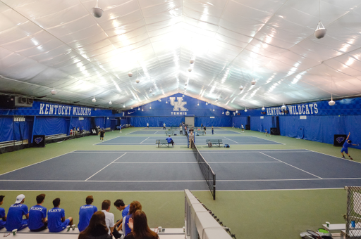 Boone Tennis Center. 

Kentucky men's tennis hosts Kennesaw State this Sunday afternoon.

Photo by Eddie Justice | UK Athletics