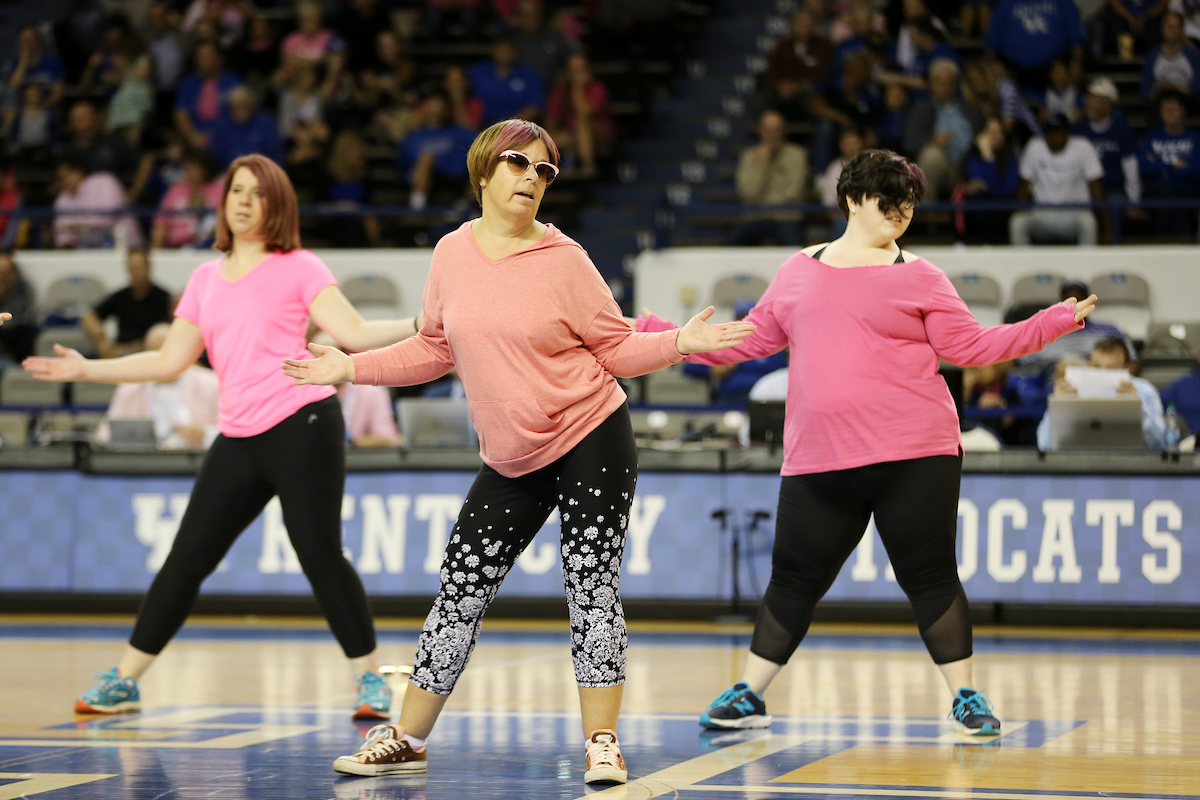 Zumba

The University of Kentucky women's basketball beat Arkansas on Thursday, February 15, 2018 at Memorial Coliseum.

Photo by Britney Howard | UK Athletics