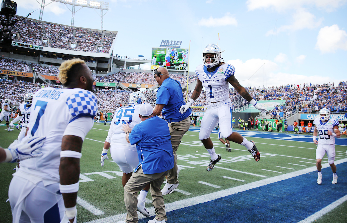 Lynn Bowden
The UK Football team beat Penn State 27-24 in the Citrus Bowl. 

Photo by Britney Howard  | UK Athletics