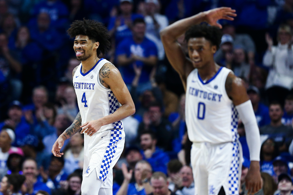 Nick Richards. Ashton Hagans.

Kentucky beat Miss St. 80-72.

Photo by Chet White | UK Athletics