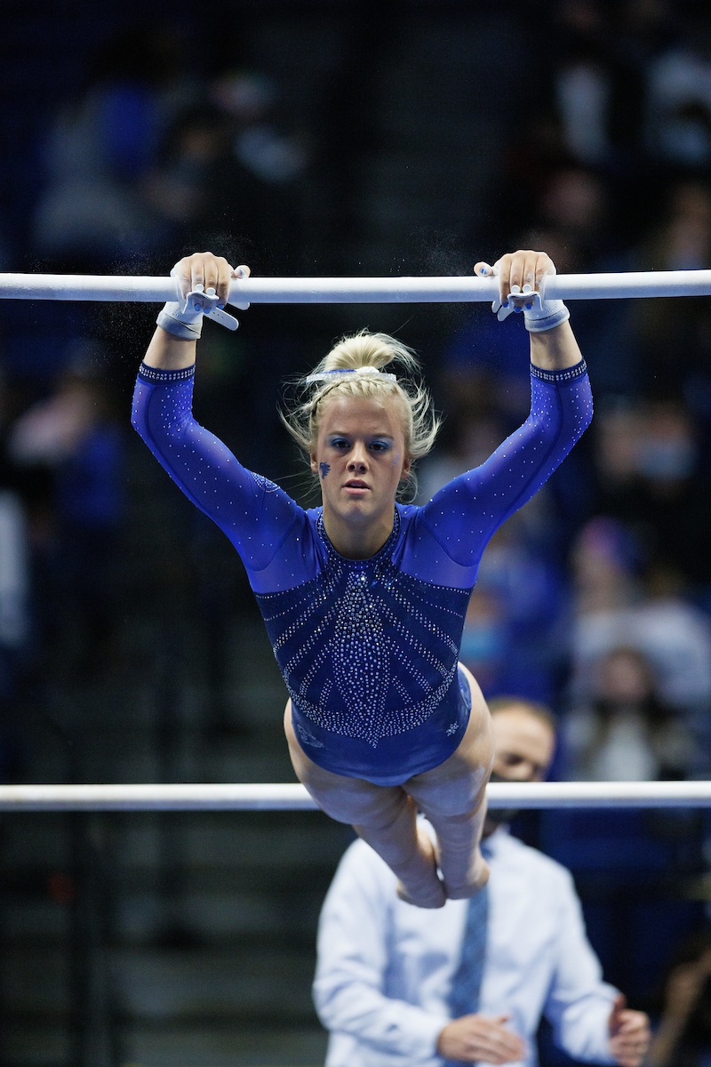 BAILEY BUNN.

Kentucky beats Ball State, 196.525-194.750.

Photo by Elliott Hess | UK Athletics