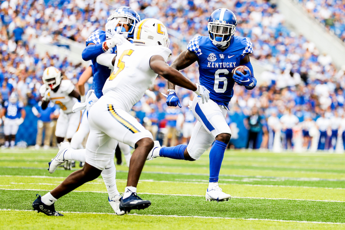 Josh Ali.

UK beats UTC, 28-23.

Photos by Chet White | UK Athletics
