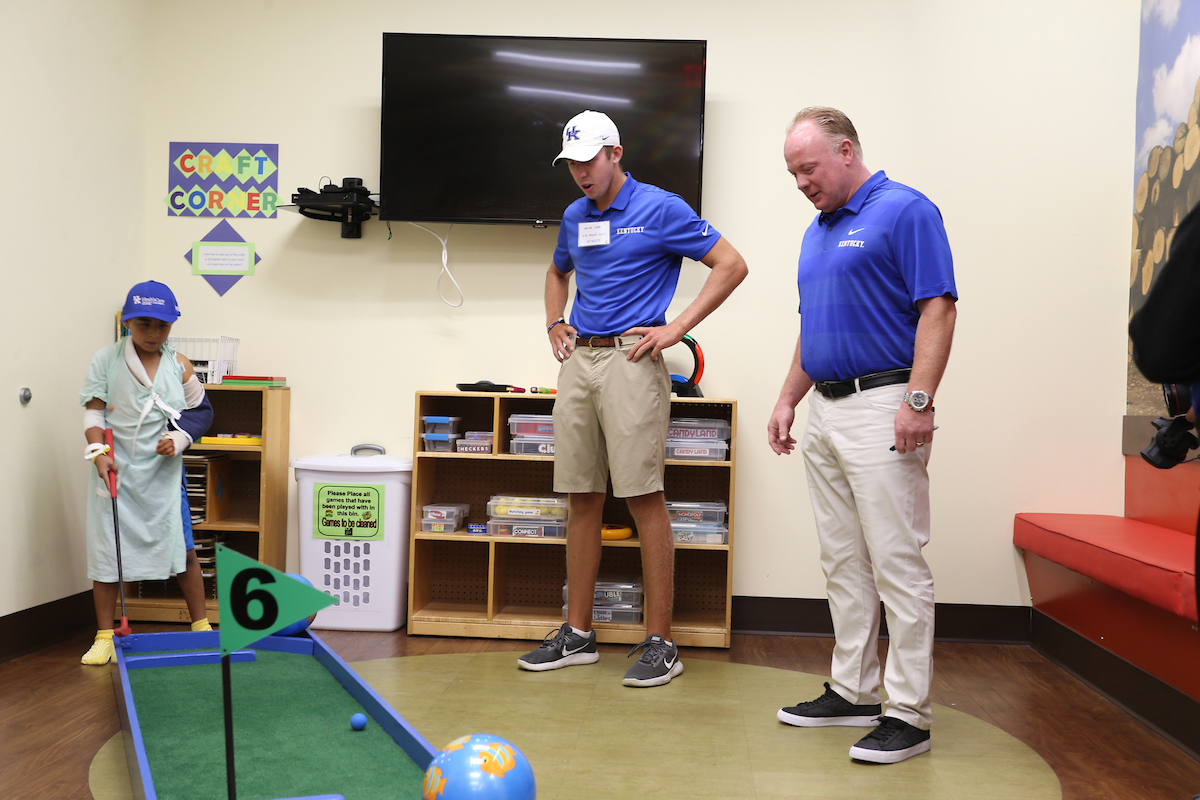 The PGA Tour and select student-athletes partner with the Kentucky Children?s Hospital for a Mini Golf Charity Event on Wednesday, July 18th, 2018 at the Albert B. Chandler Hospital in Lexington, KY.

Photos by Noah J. Richter | UK Athletics