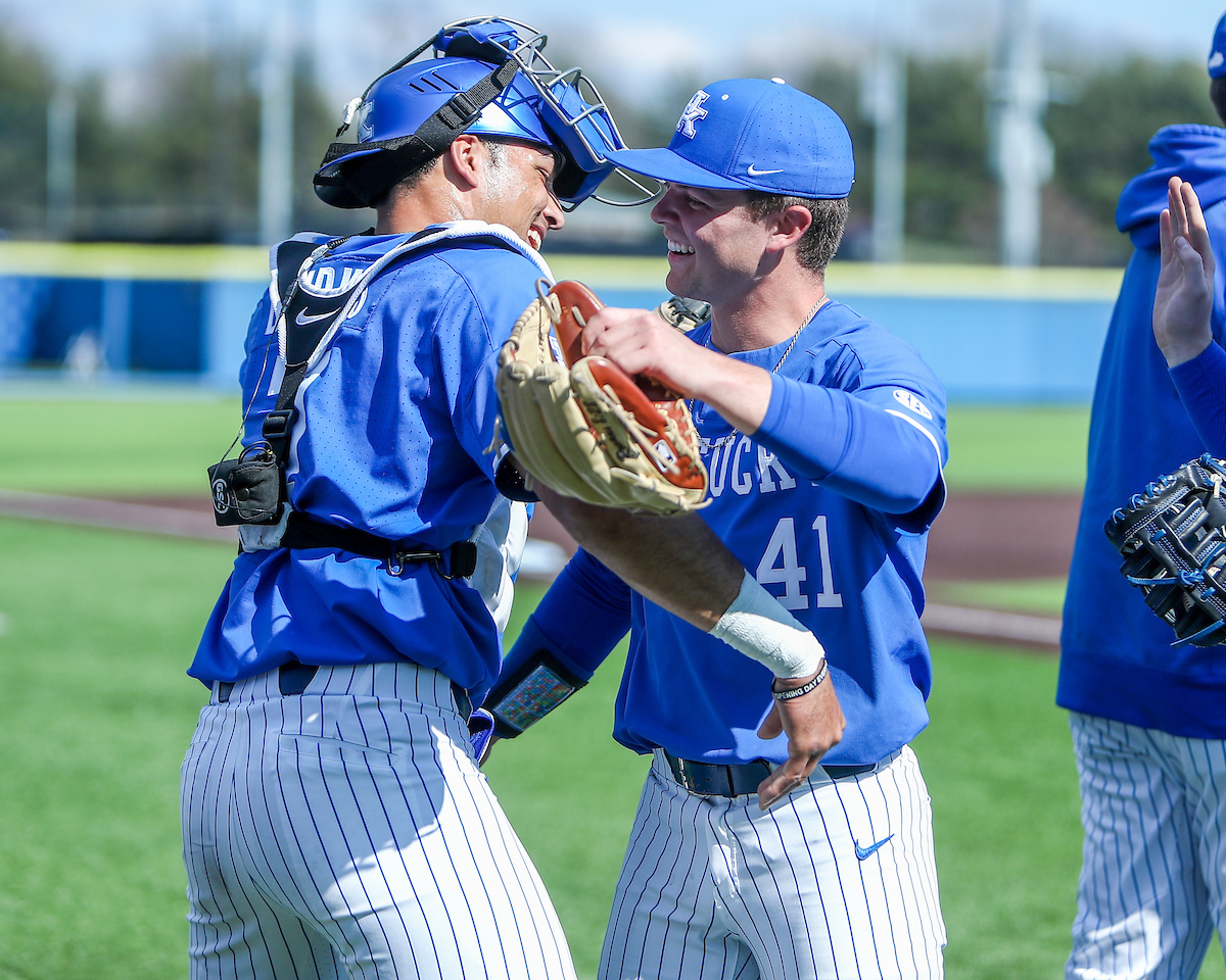 Devin Burkes and Evan Byers.

Kentucky defeats High Point 14-3.

Photo by Sarah Caputi | UK Athletics