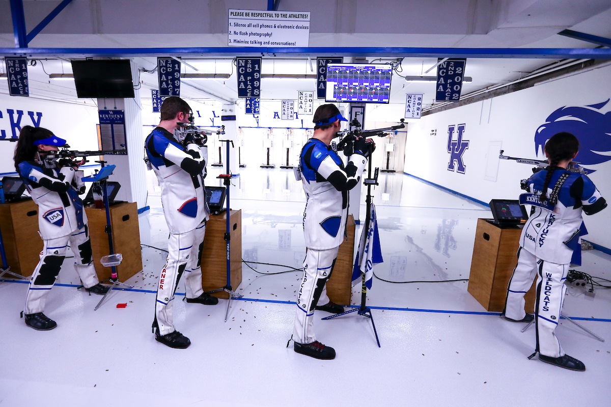 Mary Tucker, Will Shaner, Richard Clark, and Jaden Thompson.Kentucky competes against Akron.Photo by Sarah Caputi | UK Athletics