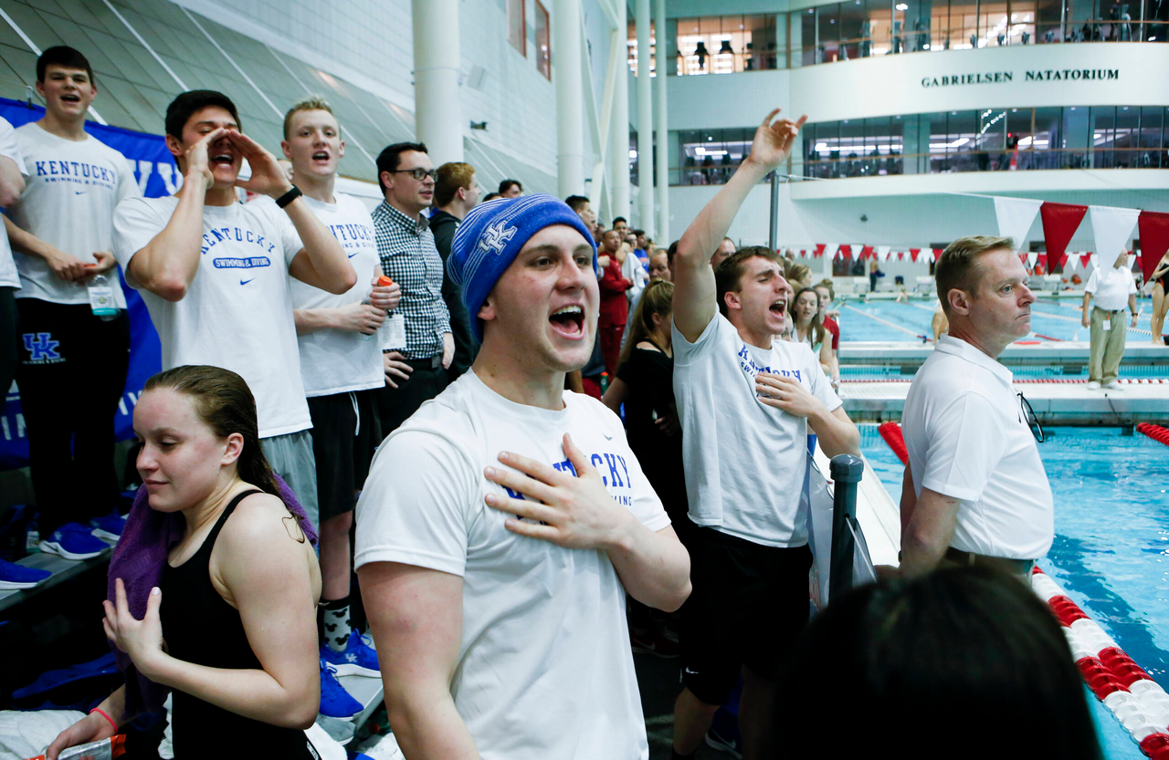 Photos from the afternoon portion of the final day of the 2019 SEC Swimming and Diving Championships in the Gabrielsen Natatorium at the University of Georgia in Athens, Ga., on Saturday, Feb. 23, 2019. (Casey Sykes)