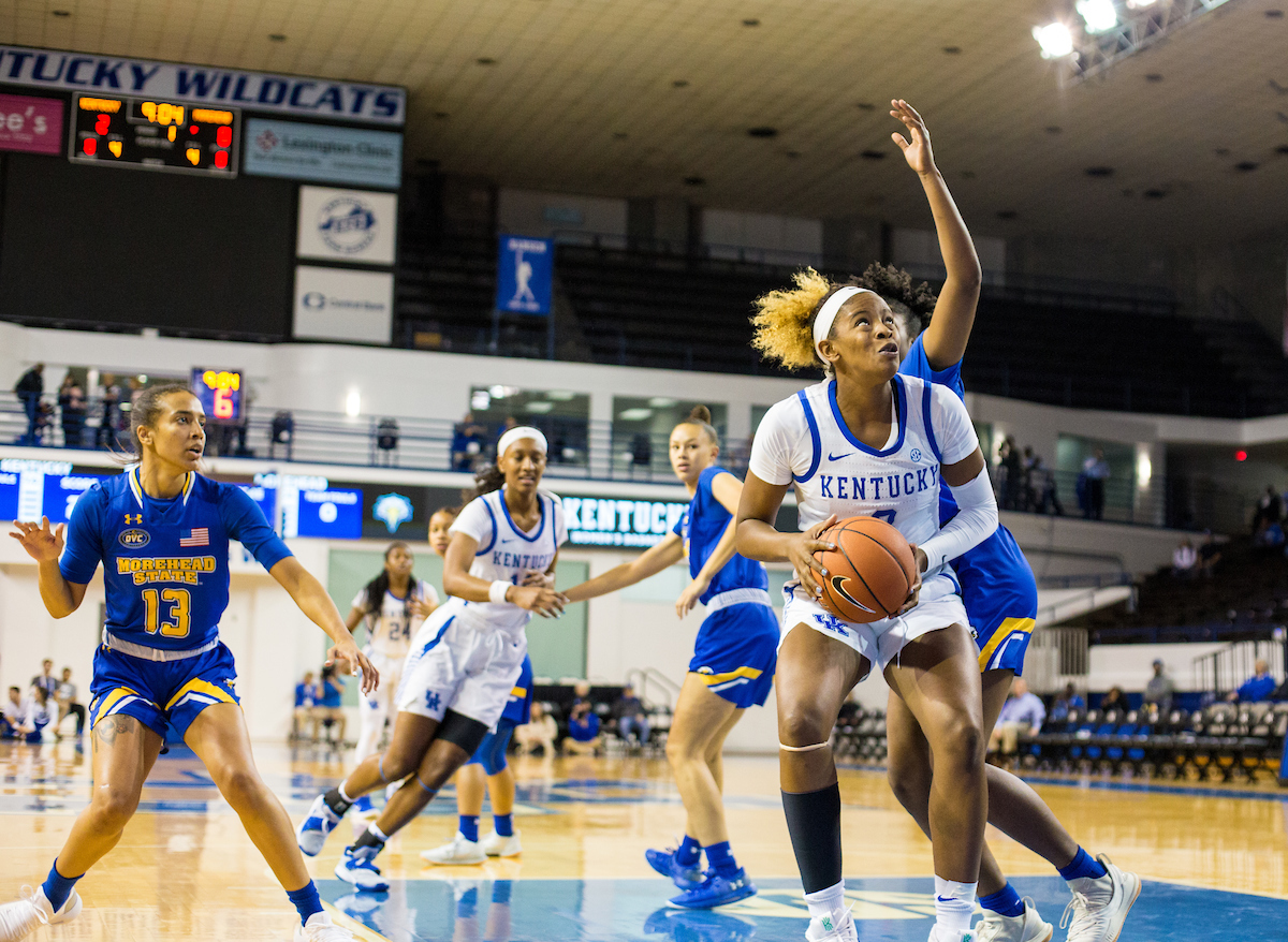Keke McKinney

UK women's basketball beats Morehead State. 

Photo by Maddie Baker  | UK Athletics
