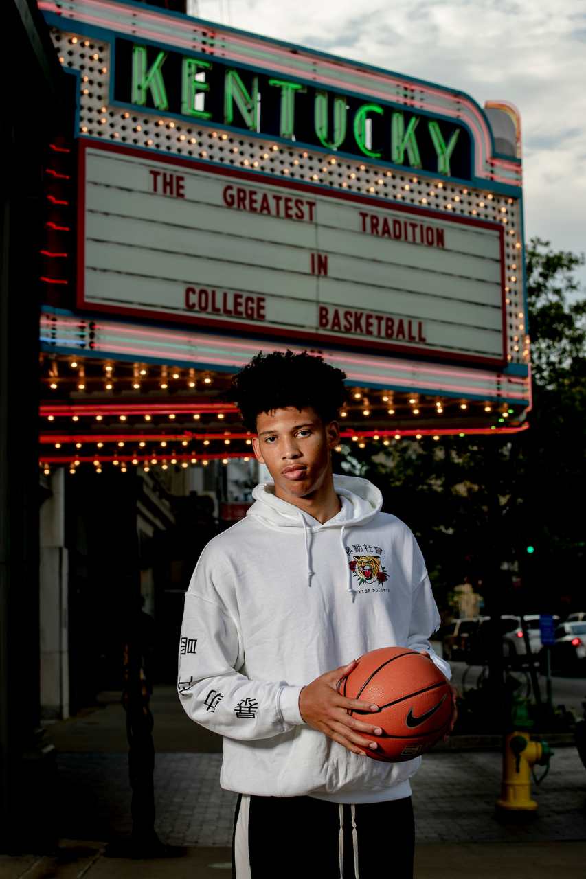 Zan Payne.

UK menâ??s basketball photo shoot at the Kentucky Theater.

Photo by Chet White | UK Athletics
