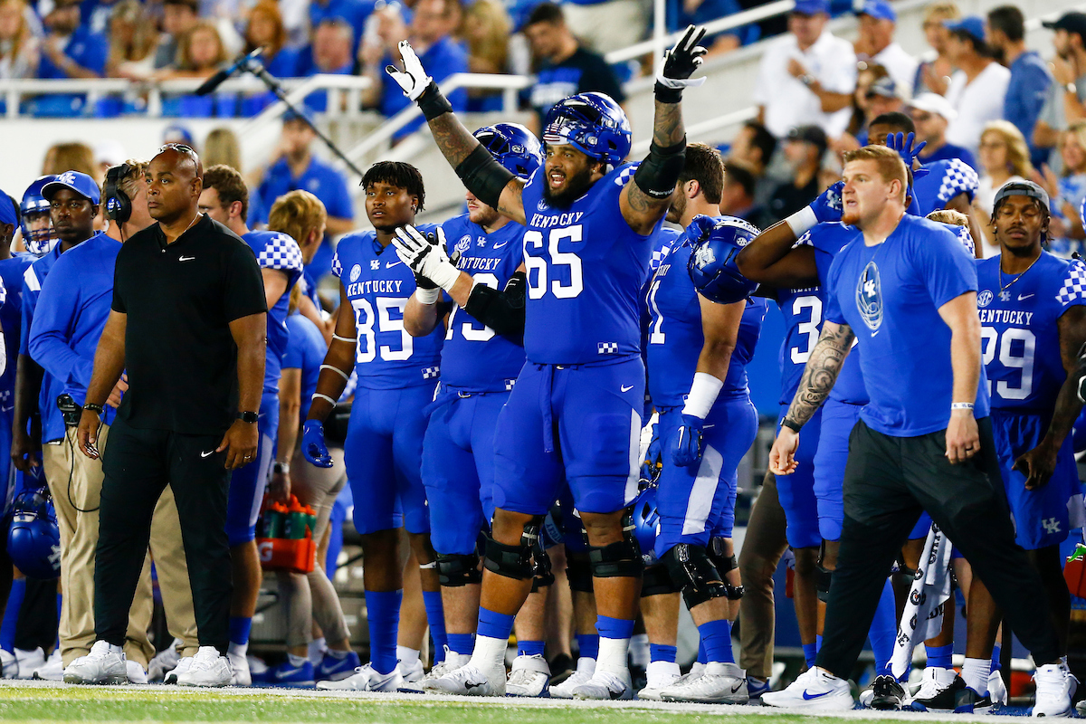 Darian Kinnard. 

Kentucky beat Mizzou 35-28. 

Photo By Barry Westerman | UK Athletics