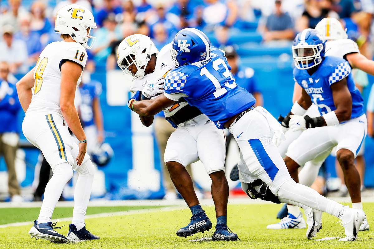 J.J. Weaver.

UK beats UTC, 28-23.

Photos by Chet White | UK Athletics