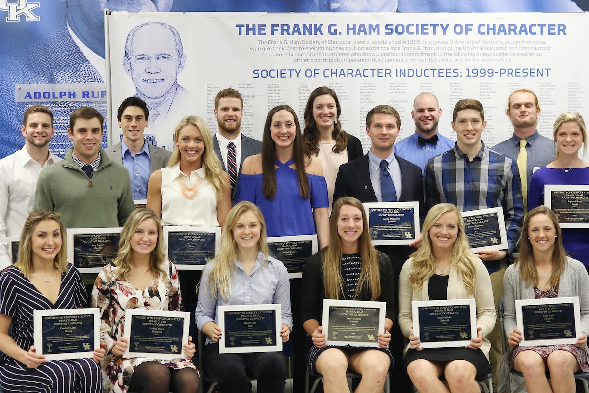 Frank G. Hamm Society of Character 2018.

Photo by Quinn Foster I UK Athletics