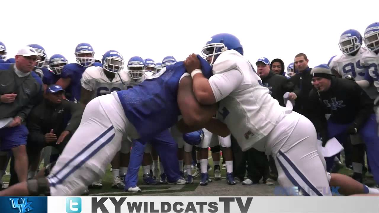 Kentucky Football Spring Practice/Players Competing In The Board Drill