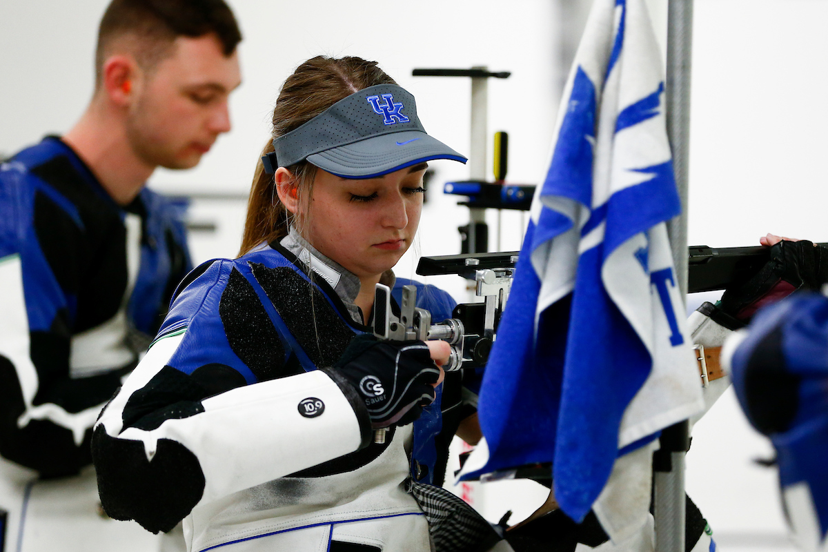 Emmie Sellers. 

Kentucky NCAA Rifle Qualifier. 

Photo By Barry Westerman | UK Athletics
