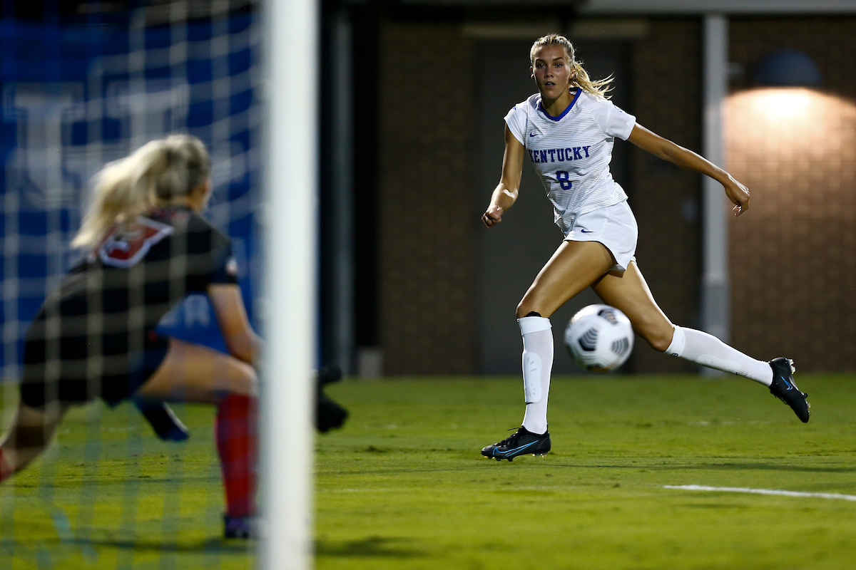 Hannah Richardson. 

Kentucky beats Louisiana Lafayette 5-0. 

Photo By Barry Westerman | UK Athletics