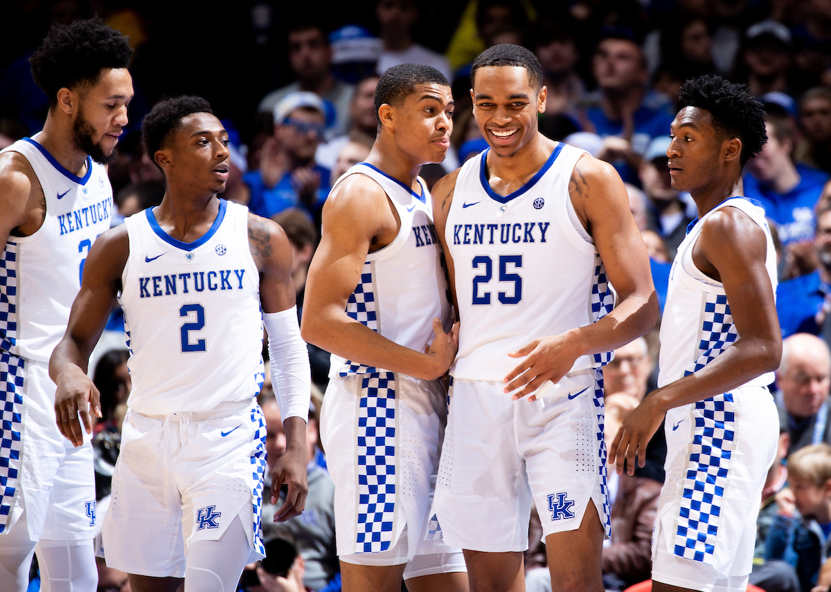 Team.

Kentucky beat Utah 88-61 on Saturday, December 15, 2018, in Lexington's Rupp Arena.


Photo by Elliott Hess | UK Athletics