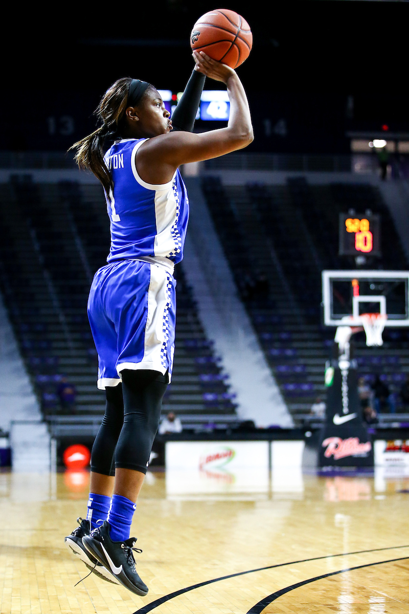 Robyn Benton.  

Kentucky beat Kansas State 60-49.

Photo by Eddie Justice | UK Athletics