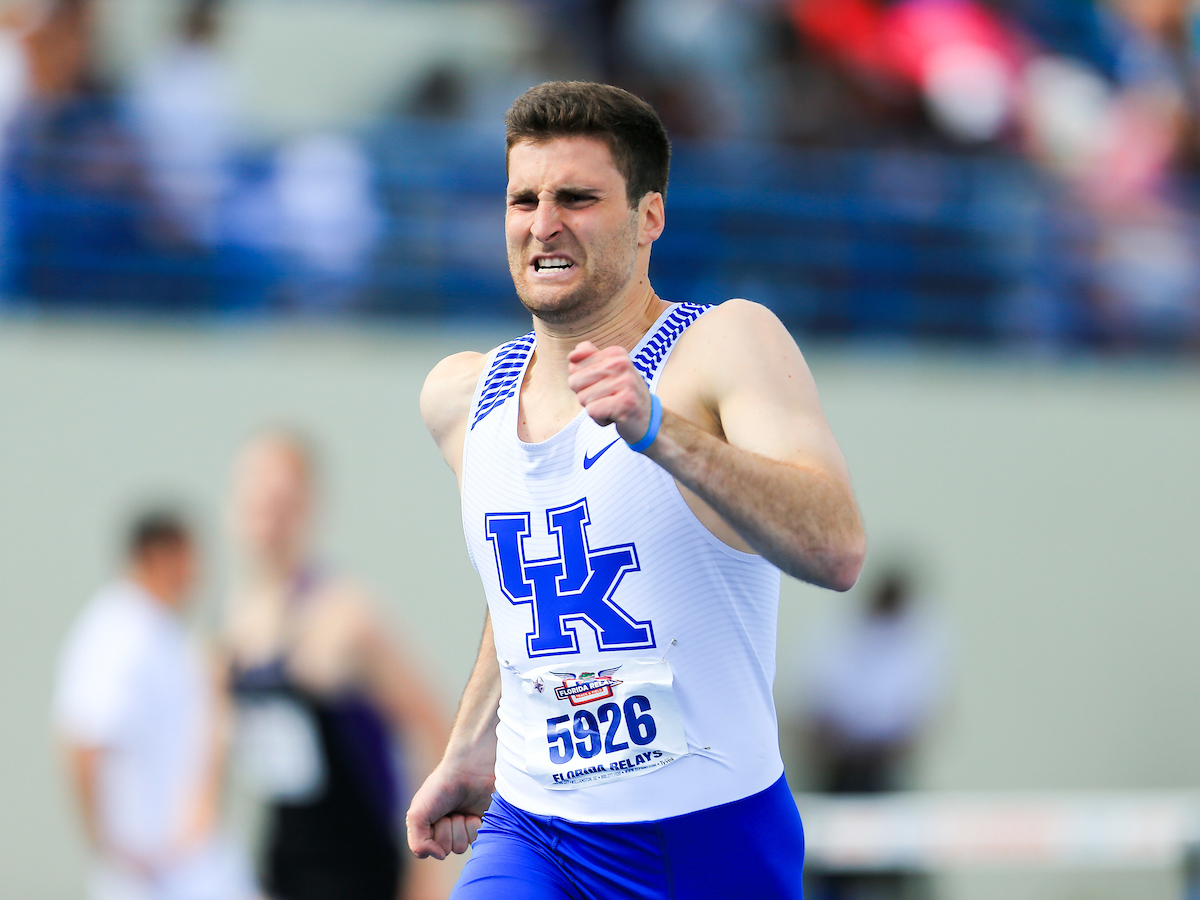 during the Pepsi Florida Relays at James G. Pressly Stadium on Friday, March 29, 2019 in Gainesville, Fla. (Photo by Matt Stamey)