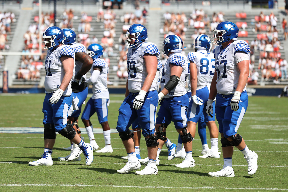 Luke Fortner. Landon Young. Austin Dotson.

Kentucky falls to Auburn, 13-29.

Photo by Elliott Hess | UK Athletics