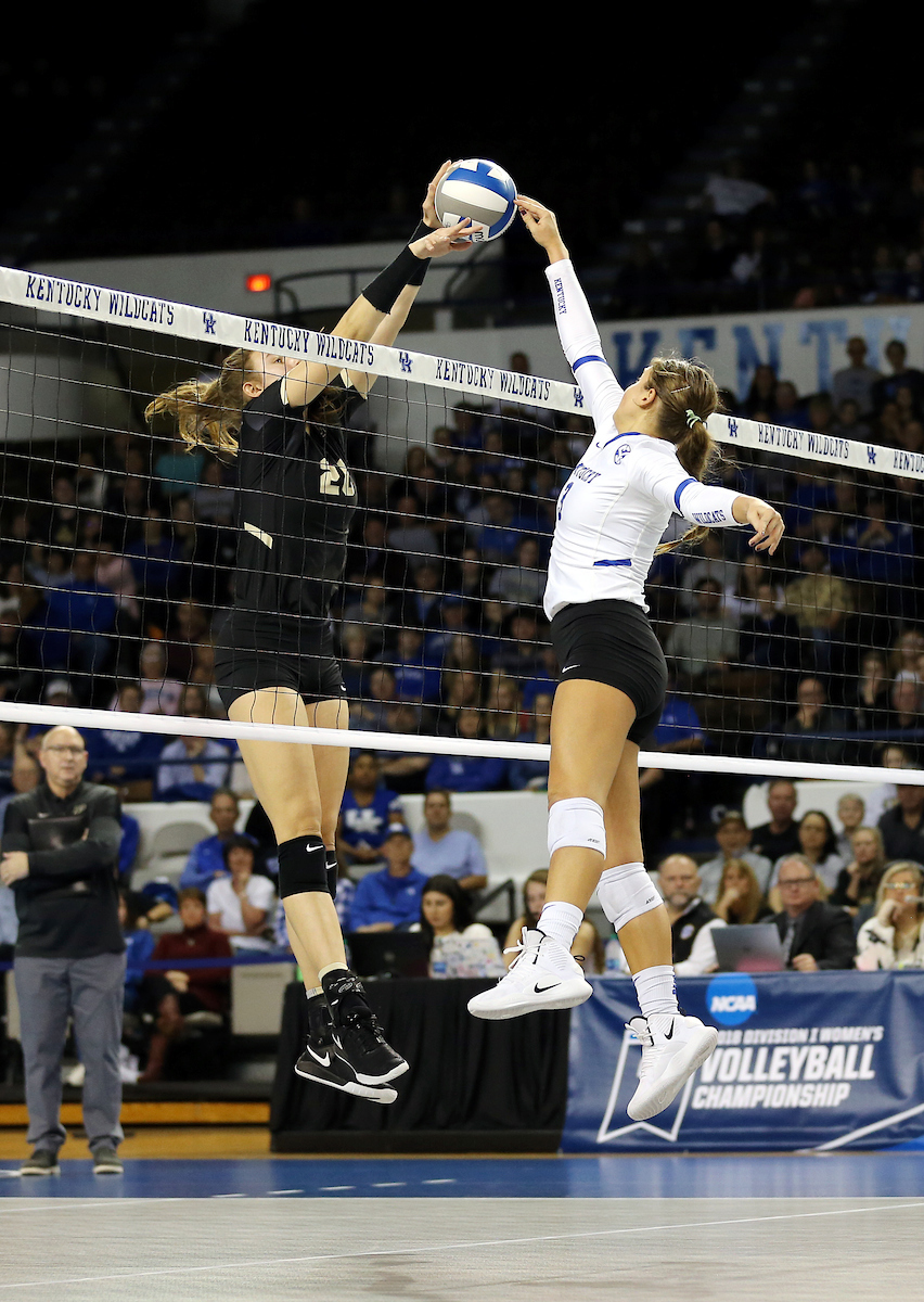 Madison Lilley

UK volleyball beats Purdue in the second round of the NCAA Tournament.  

Photo by Britney Howard  | UK Athletics
