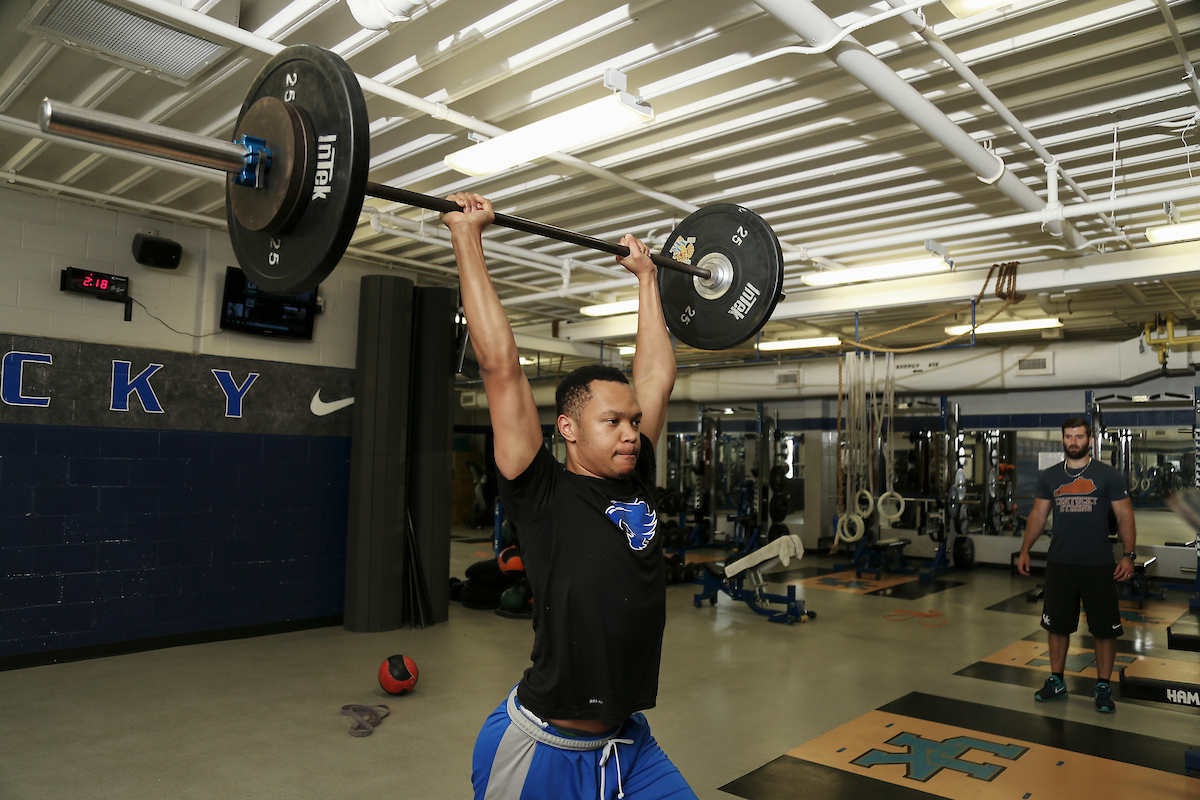 Jemarl Baker.

Big Blue Caravan. Somerset, Ky. Somerset Kroger. June 21, 2018.

Photo by Chet White | UK Athletics