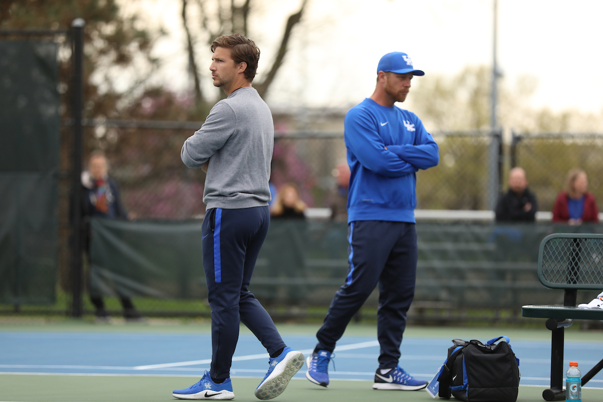 Mark Goldberg. Cedric Kauffmann.

University of Kentucky men's tennis vs. Georgia.

Photo by Quinn Foster | UK Athletics
