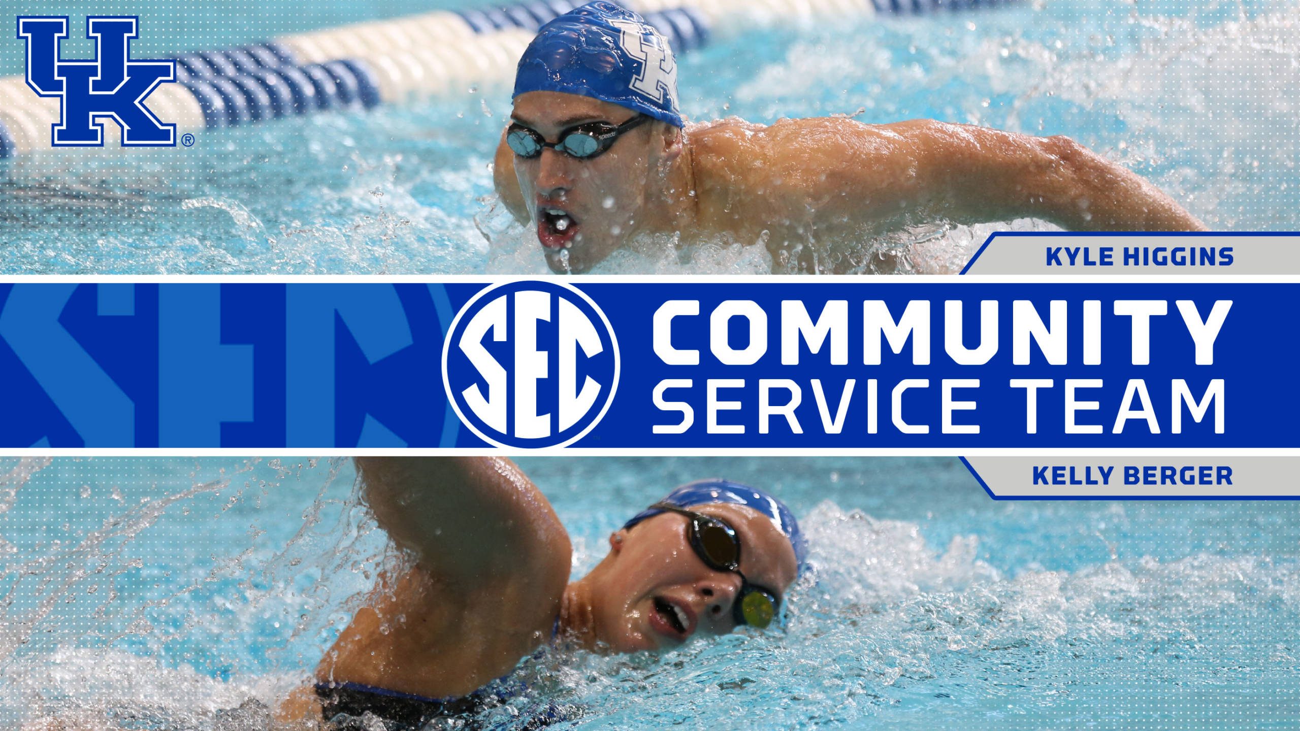 Berger and Higgins Selected to SEC Community Service Team