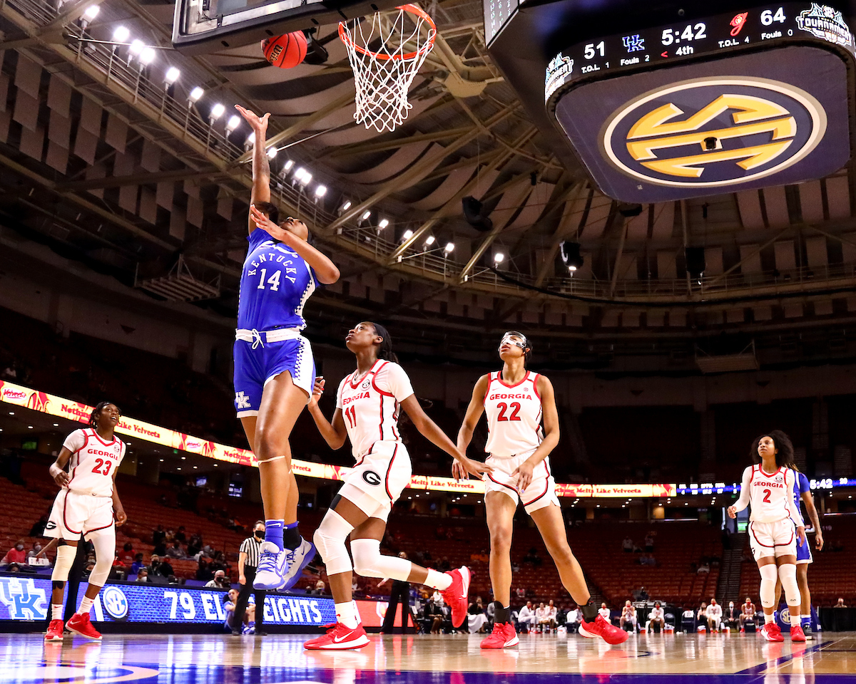 Tatyana Wyatt. 

Kentucky loses to Georgia 78-66 at the SEC Tournament. 

Photo by Eddie Justice | UK Athletics