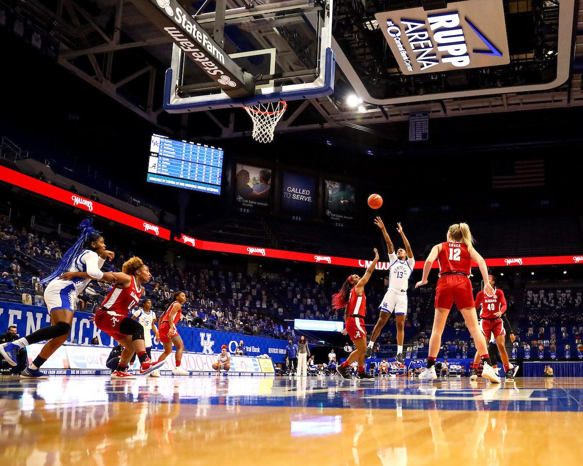Jazmine Massengill. 

Kentucky beats Alabama 81-68.

Photo by Eddie Justice | UK Athletics