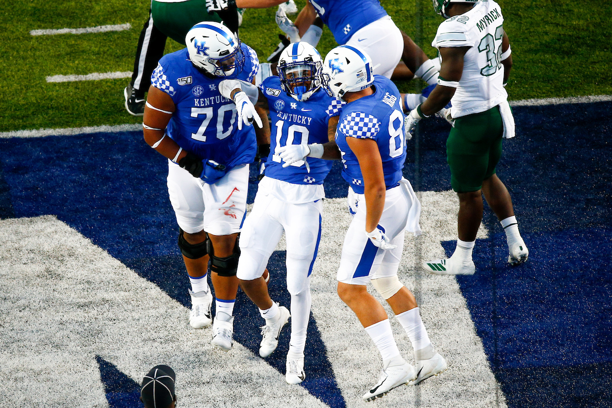 A.J. Rose Jr.

UK beat EMU 38-17.

Photo by Isaac Janssen | UK Athletics