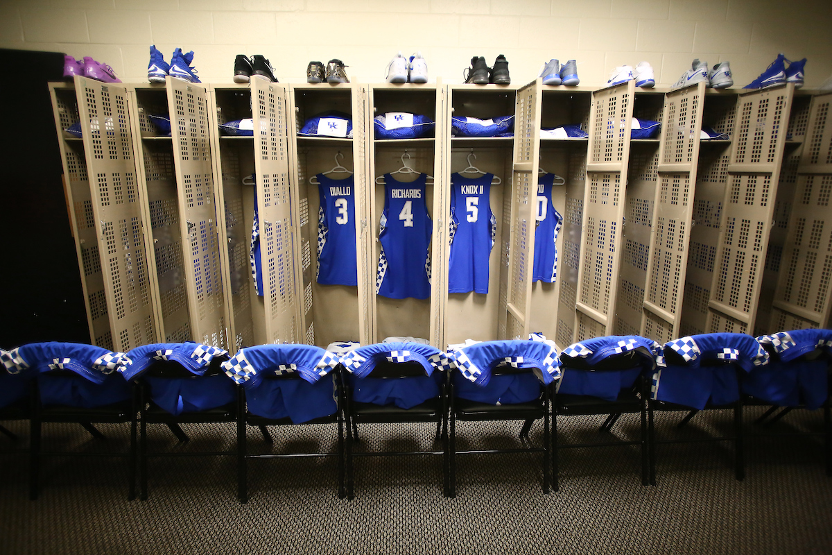locker room

The University of Kentucky men's basketball team beat Vanderbilt 74-67 at Memorial Gymnasium in Nashville, TN., on Saturday, January 13, 2018.

Photo by Chet White | UK Athletics