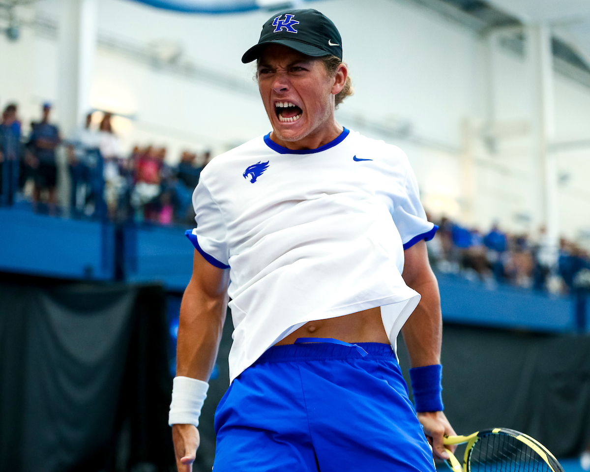 Liam Draxl. Celebration. .

Kentucky beats Ohio State 4-1.

Photo by Eddie Justice | UK Athletics