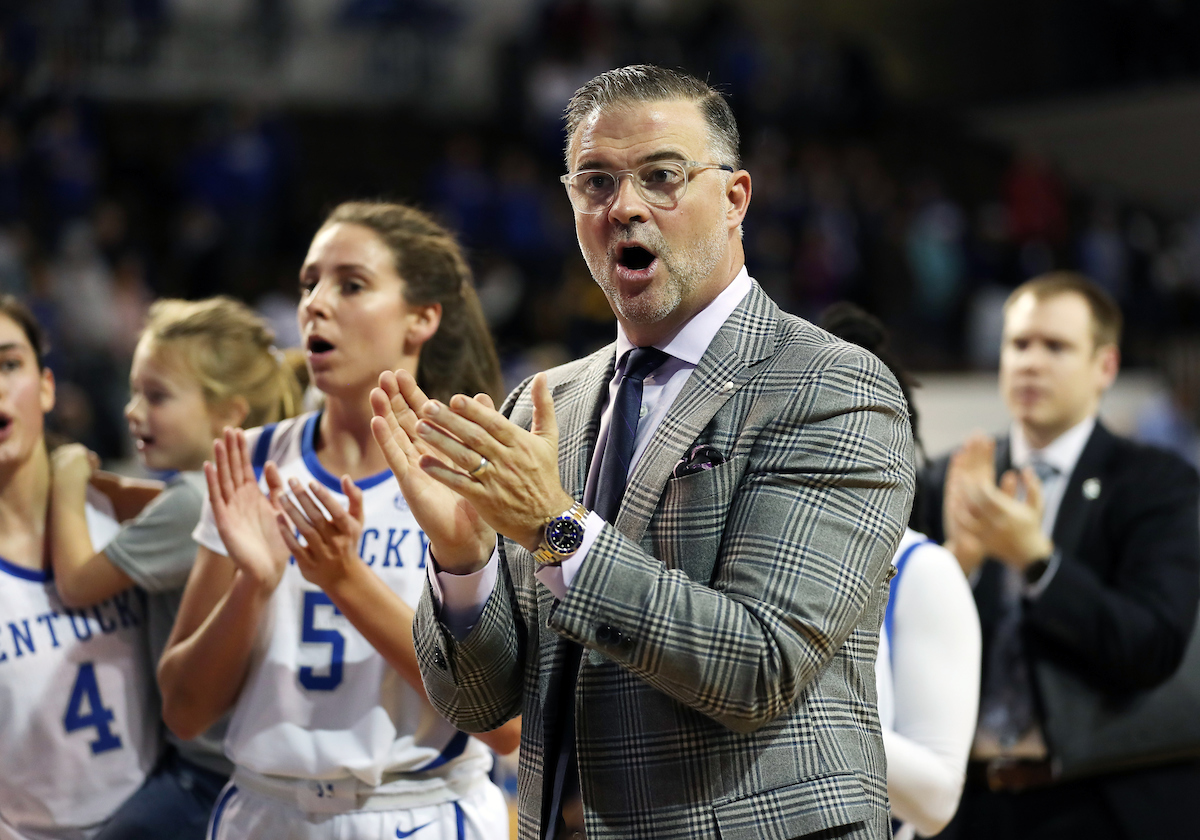 Matthew Mitchell

Women's Basketball beat MTSU on Saturday, December 15, 2018. 

Photo by Britney Howard  | UK Athletics