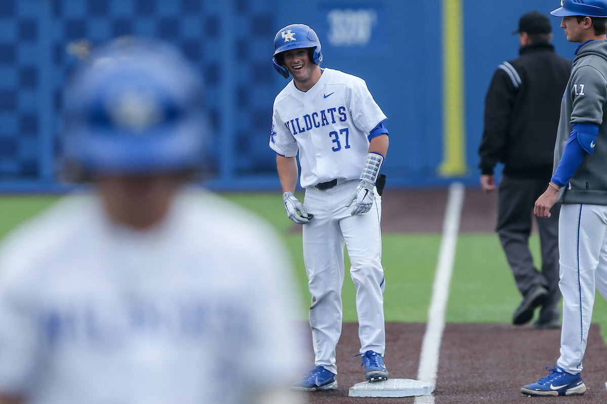 Cam Hill.

Kentucky beats Alabama 11 - 0.

Photo by Sarah Caputi | UK Athletics