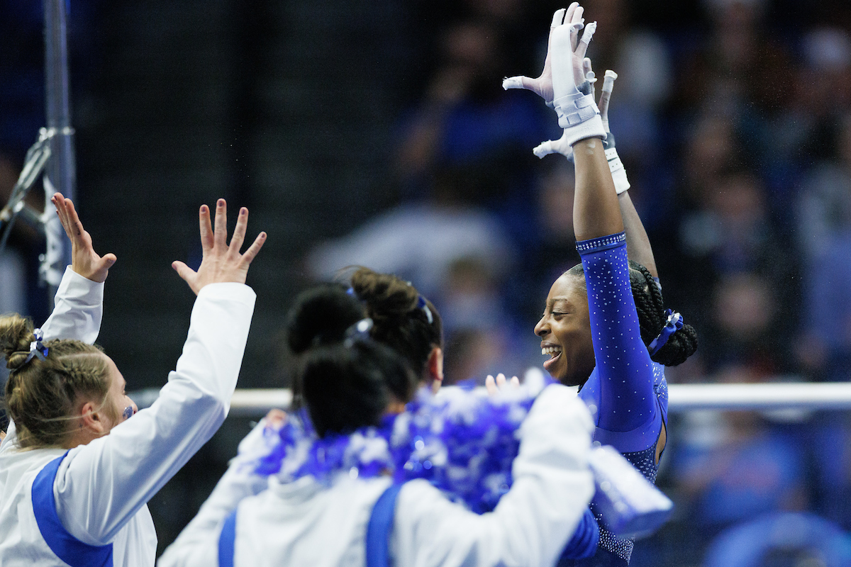 CALLY NIXON.

Kentucky beats Ball State, 196.525-194.750.

Photo by Elliott Hess | UK Athletics