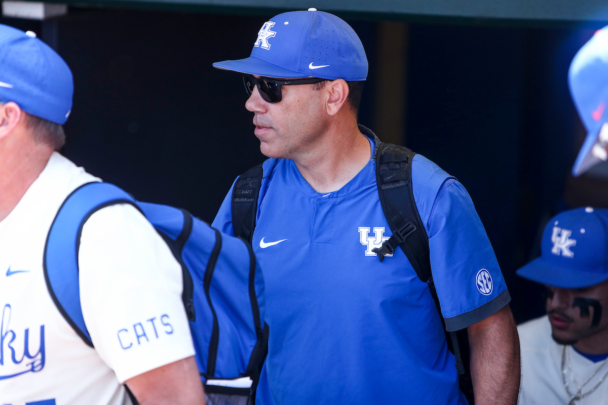 Coach Nick Mingione.

Kentucky beats Vanderbilt 10-2.

Photo by Sarah Caputi | UK Athletics