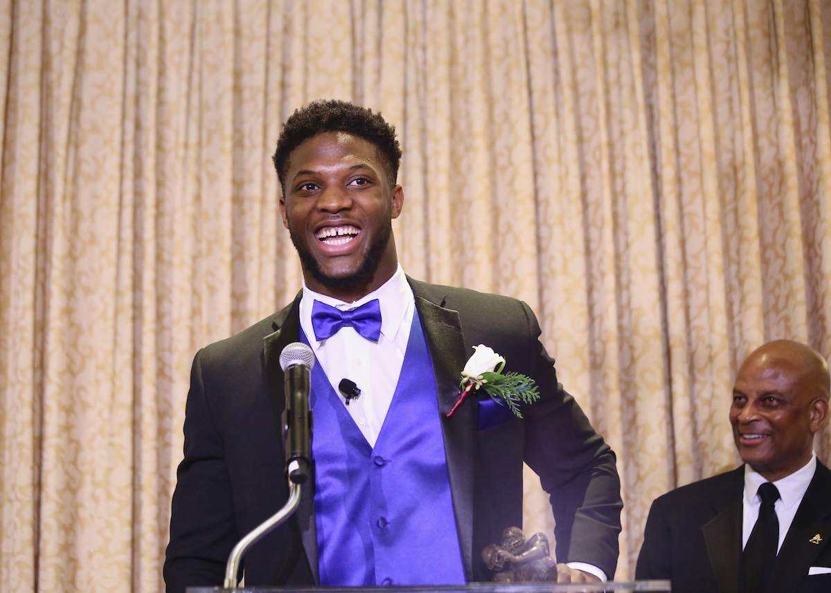 Senior LB, Josh Allen is the winner of the 2018 Lott IMPACT Trophy, which is presented to the college football defensive IMPACT player of the year.

Photos by Noah J. Richter | UK Athletics