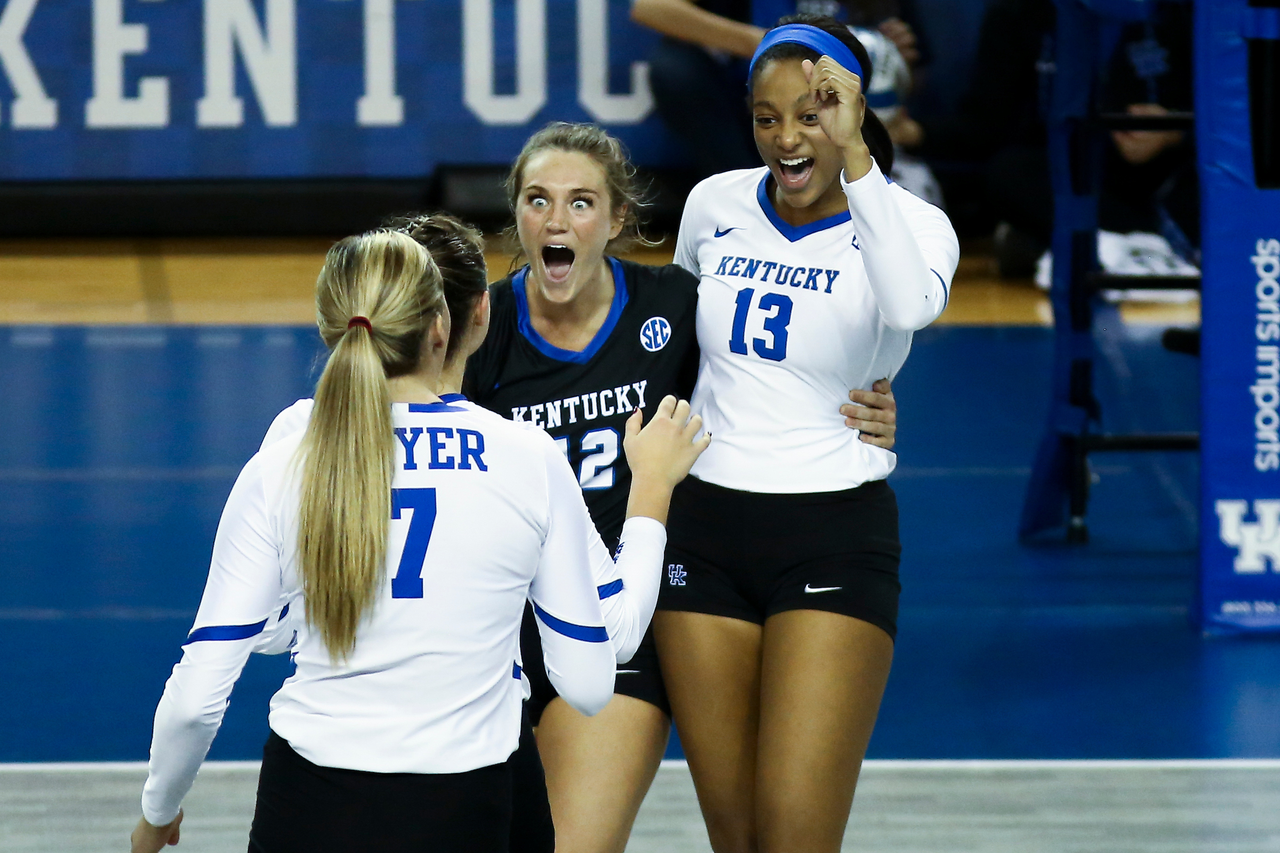 Leah Meyer, Gabby Curry, Leah Edmond

Kentucky beats Mizzou 3-0,

Photo by Grace Bradley | UK Athletics