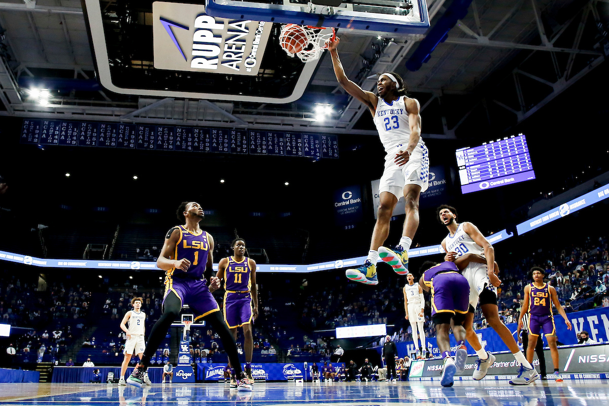 Isaiah Jackson.

Kentucky beat LSU, 82-69.

Photo by Chet White | UK Athletics
