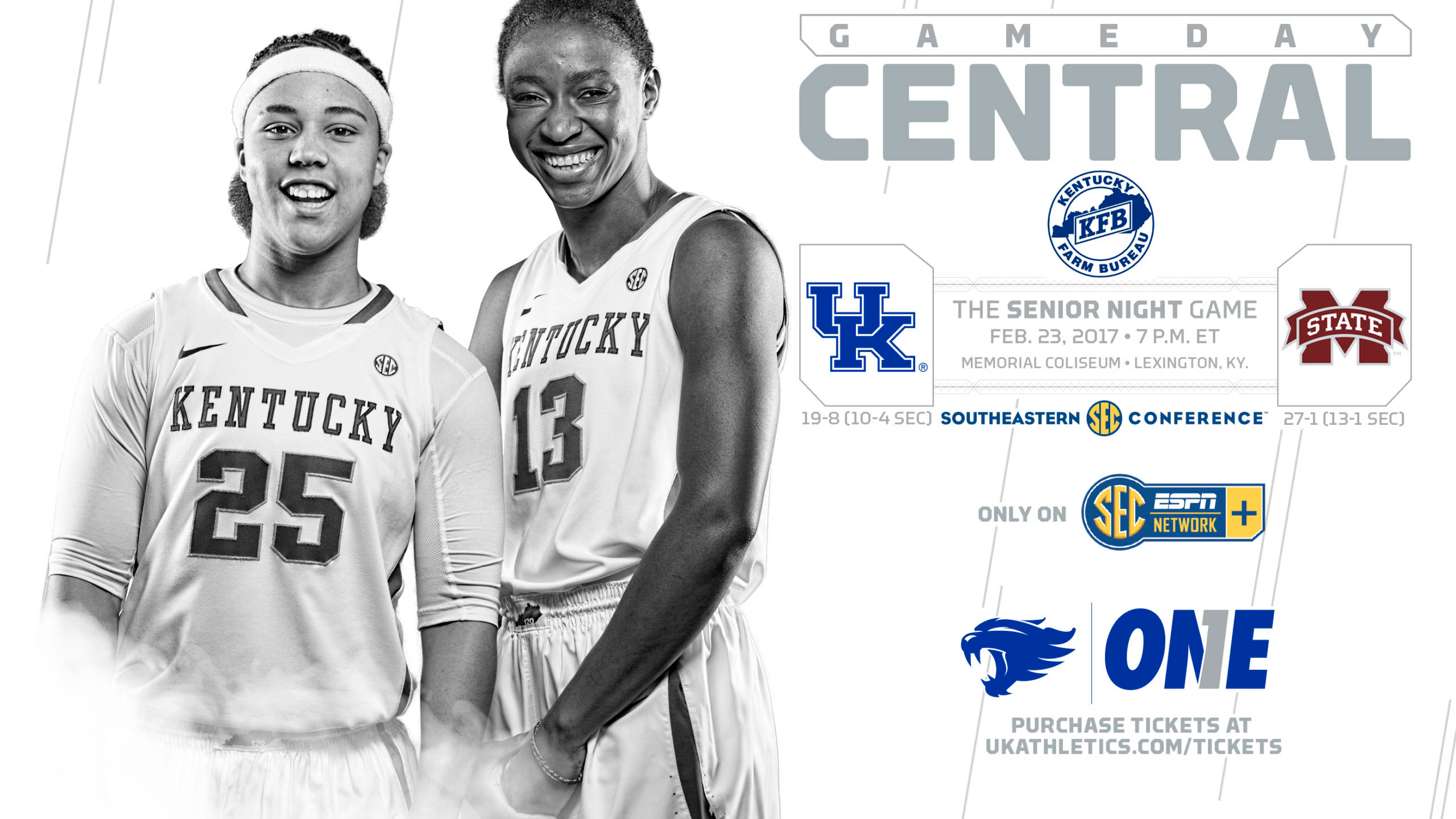 No. 22 Kentucky Welcomes No. 3 Mississippi State for Senior Night