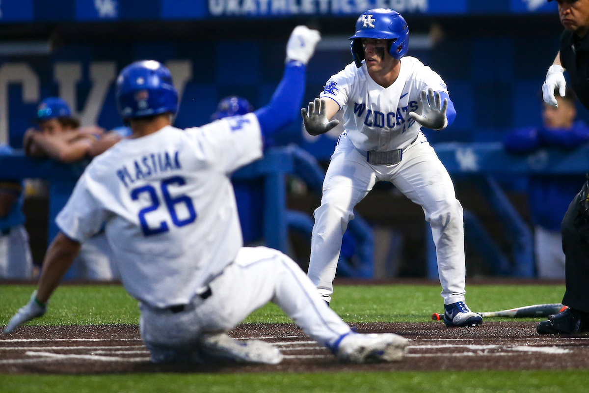 Jacob Plastiak, Chase Estep.

Kentucky beats Morehead 7-5.

Photo by Grace Bradley | UK Athletics
