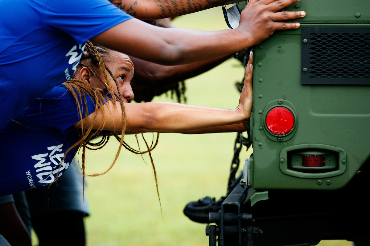 Jada Walker.

Kentucky Women’s Basketball team bonding trip to Fort Campbell.

Photo by Eddie Justice | UK Athletics