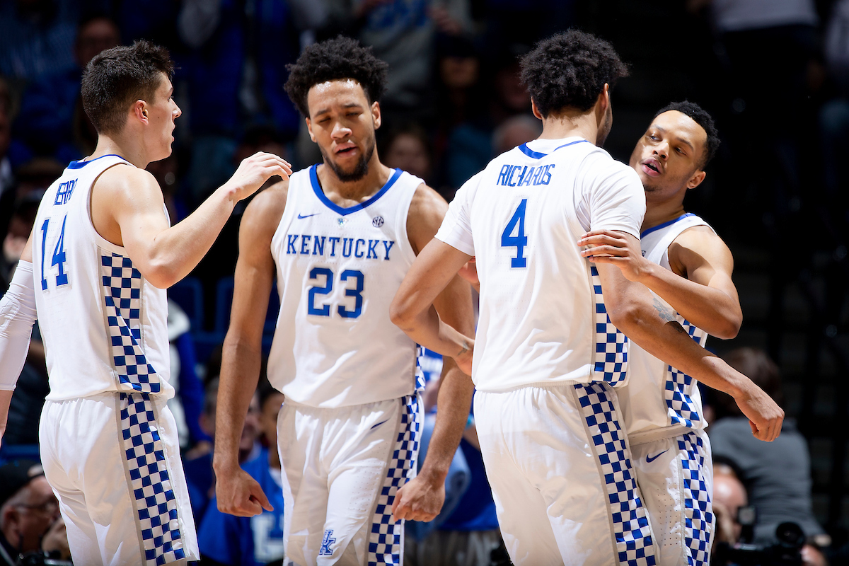 Jemarl Baker. EJ Montgomery. Nick Richards.

Kentucky beat Texas A&M 85-74 on Tuesday, January 8, 2019.

Photo by Chet White | UK Athletics