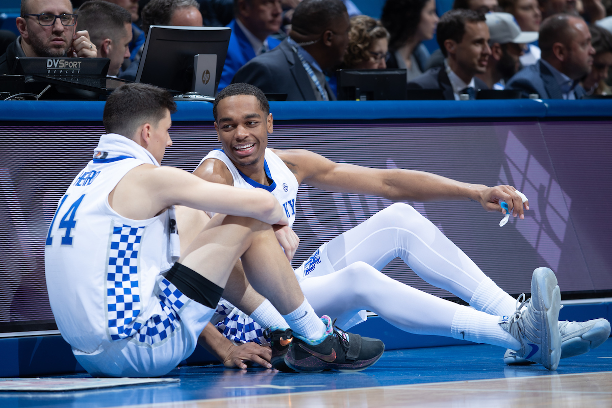 Tyler Herro PJ Washington

Men's Basketball beats IUP 86-64.

Photo by Mark Mahan | UK Athletics