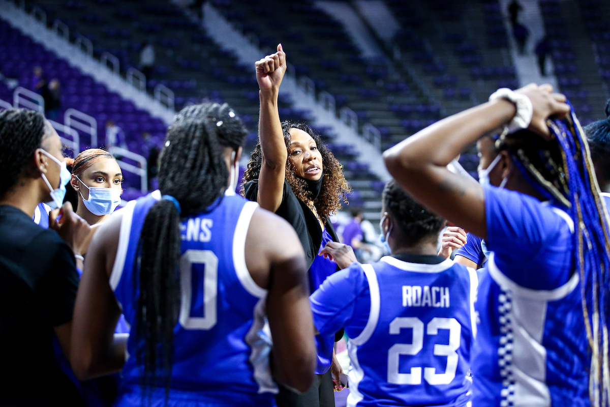 Kyra Elzy.  

Kentucky beat Kansas State 60-49.

Photo by Eddie Justice | UK Athletics