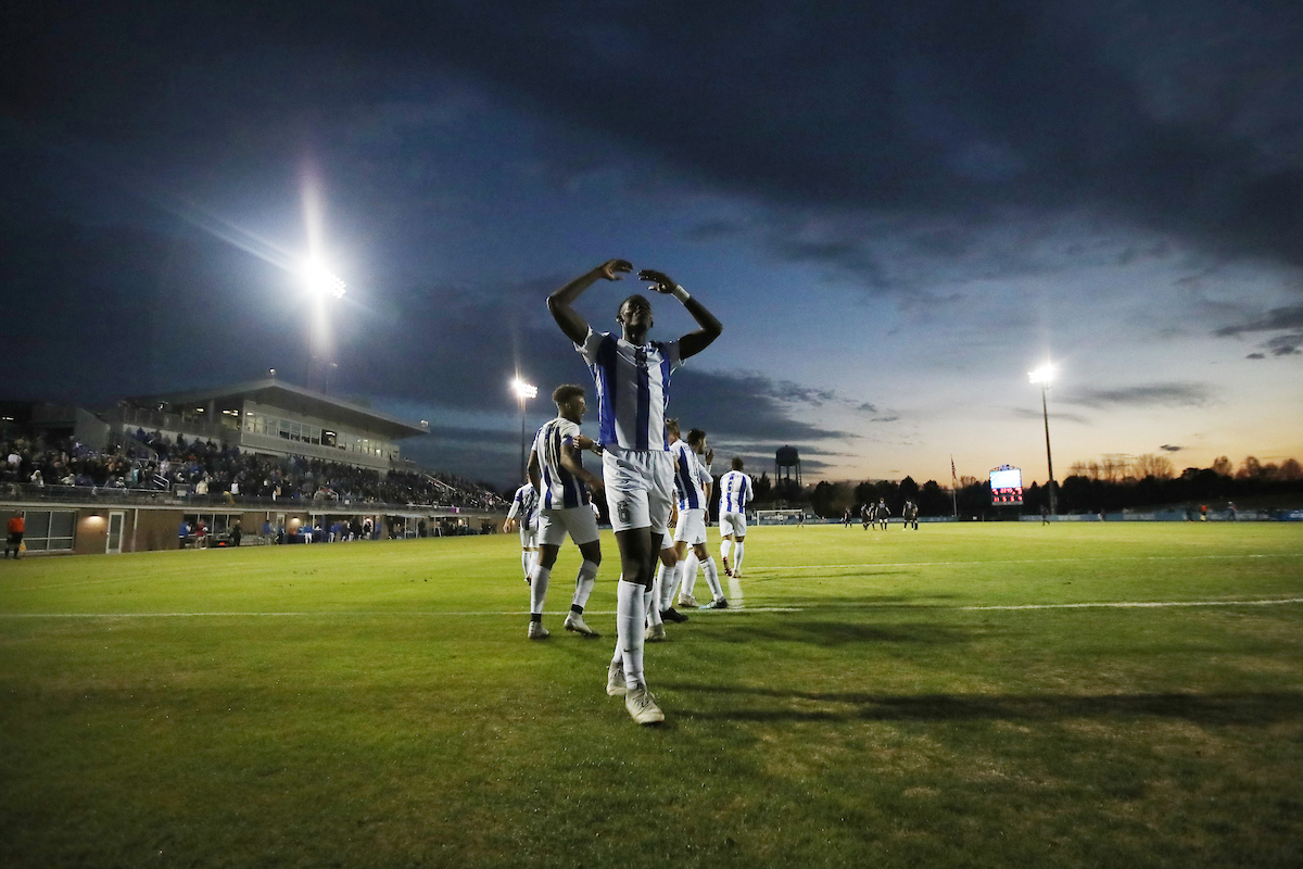 Aime Mabika.

Men's soccer beats Portland, 4-0.

Photo by Quinn Foster | UK Athletics