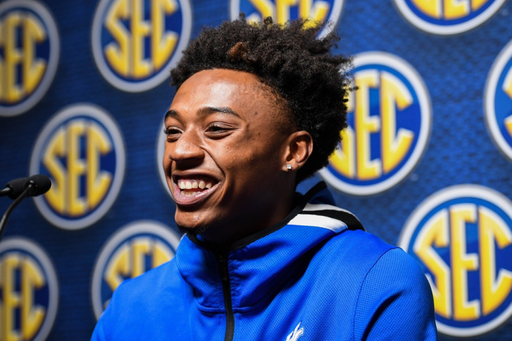 John Calipari, Ashton Hagans and EJ Montgomery made the trip to Birmingham, Alabama, on Wednesday for the annual SEC Tipoff (SEC media day). 