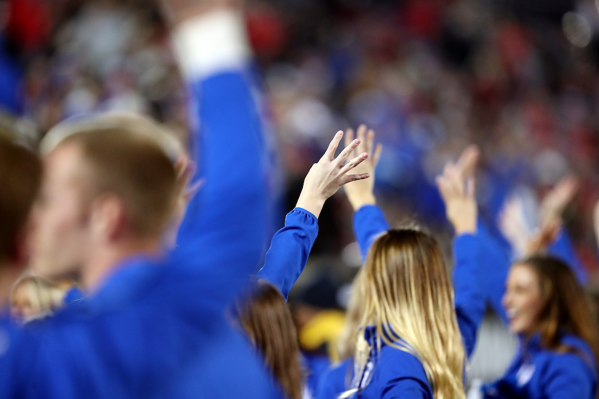 Cheer

UK football beats Louisville 56-10 at Cardinal Stadium. 

Photo by Britney Howard  | UK Athletics