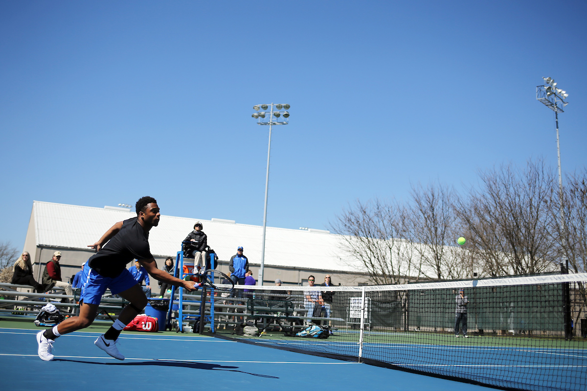 William Bushamuka
The University of Kentucky men's tennis team faces South Carolina on Sunday, March 18, 2018 at The Boone Tennis Center. 

Photo by Britney Howard | UK Athletics