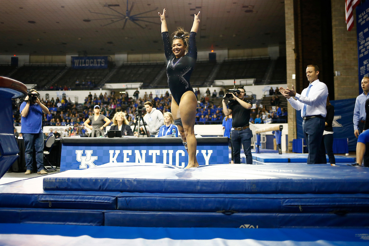 Danaea Davis.

The University of Kentucky gymnastics in action against Georgia on Friday, February 9th, 2018 at Memorial Coliseum in Lexington, Ky.

Photo by Quinn Foster I UK Athletics