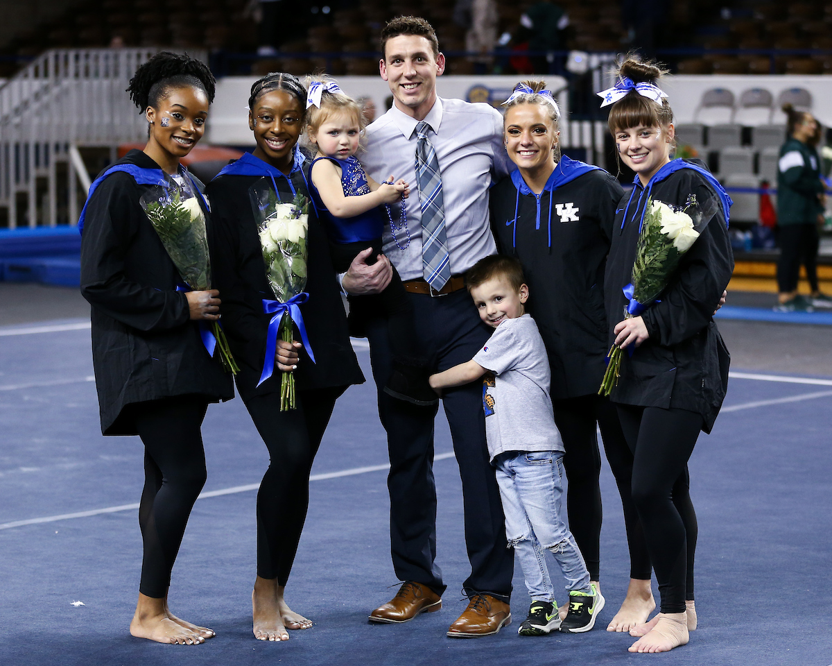 Arianna Patterson. Cally Nixon. Chad West. Josie Angeny. Anna Haigis. 

Kentucky defeats Michigan State on Senior night.

Photo by Tommy Quarles | UK Athletics